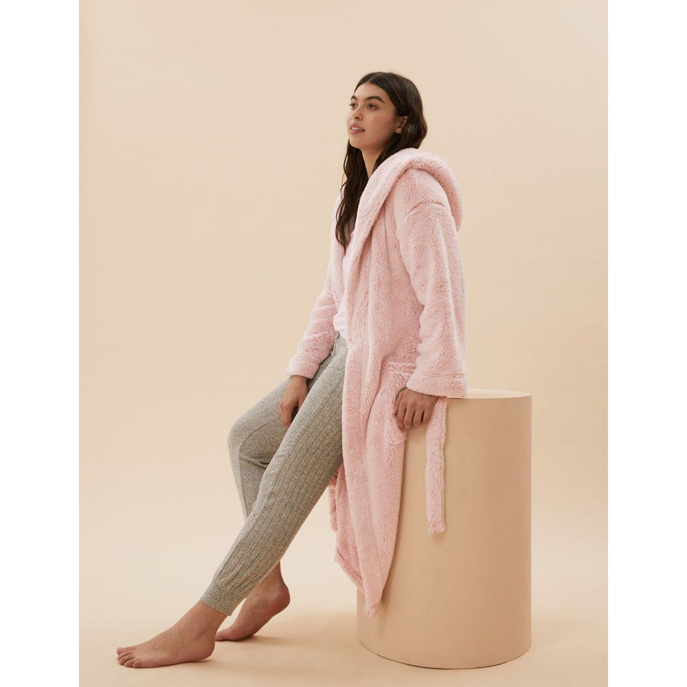 Fleece Dressing Gown pink - Marks & Spencer - Modalova