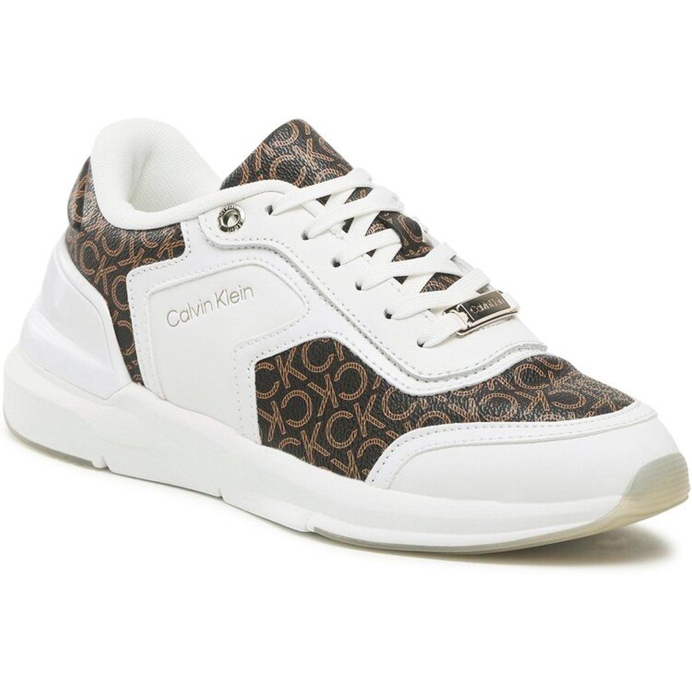 Sneakers - Flexi Runner Lace Up HW0HW01216 White/Brown Mono 0K4 - Calvin Klein - Modalova