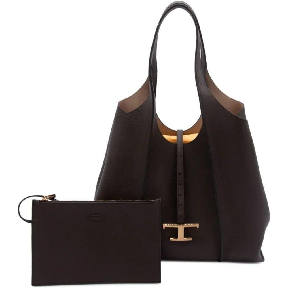 Totes & Shopper - Structured Black Tote Bag With T-Shaped Accent - Gr. unisize - in - für Damen - TOD'S - Modalova
