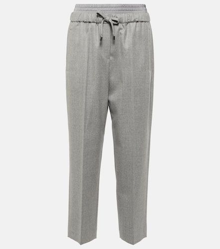 Pantaloni regular in flanella di lana - Brunello Cucinelli - Modalova