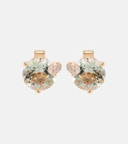 Orecchini in oro rosa 18kt con prasiolite e diamanti - Bucherer Fine Jewellery - Modalova