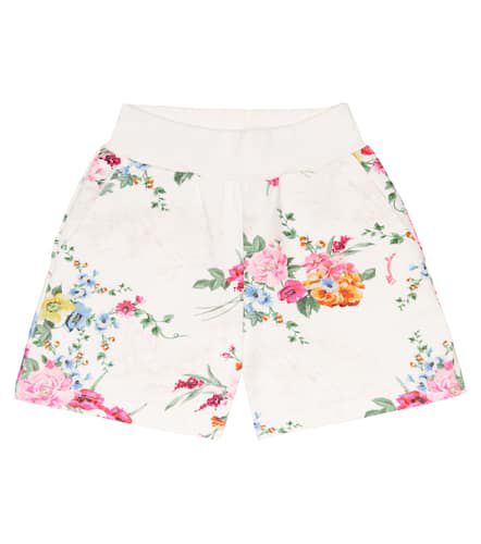 Shorts in misto cotone con stampa floreale - Monnalisa - Modalova