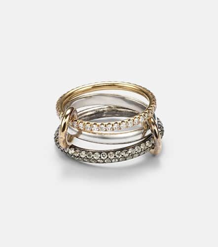 Scorpio 18kt gold linked rings with diamonds - Spinelli Kilcollin - Modalova