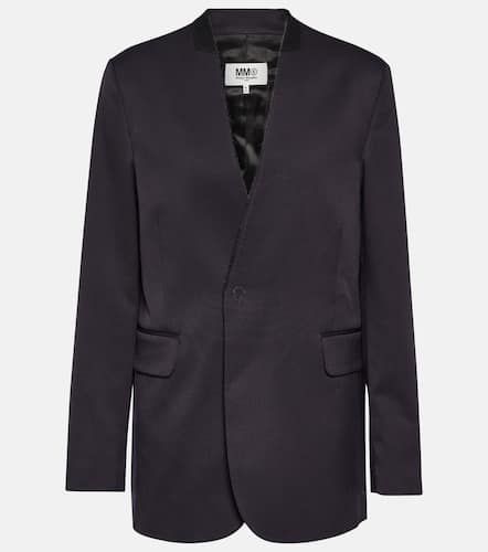 Blazer monopetto in misto lana - MM6 Maison Margiela - Modalova