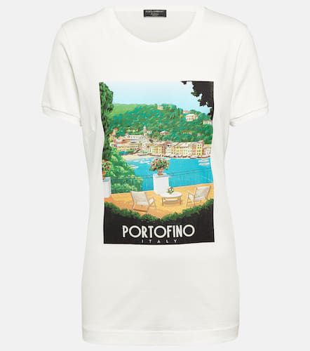 T-shirt Portofino in cotone con stampa - Dolce&Gabbana - Modalova
