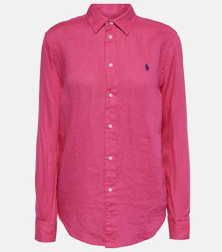Camicia in lino con logo - Polo Ralph Lauren - Modalova