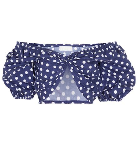 Top cropped Rhys in cotone a pois - Caroline Constas - Modalova