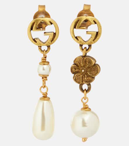 Orecchini pendenti con perle bijoux - Gucci - Modalova