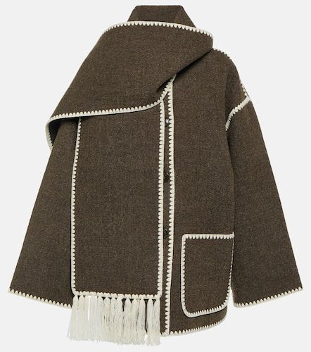 Giacca in misto lana con sciarpa - Toteme - Modalova