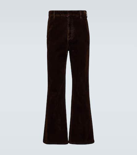 Jeans bootcut in cotone floccato - Loewe - Modalova