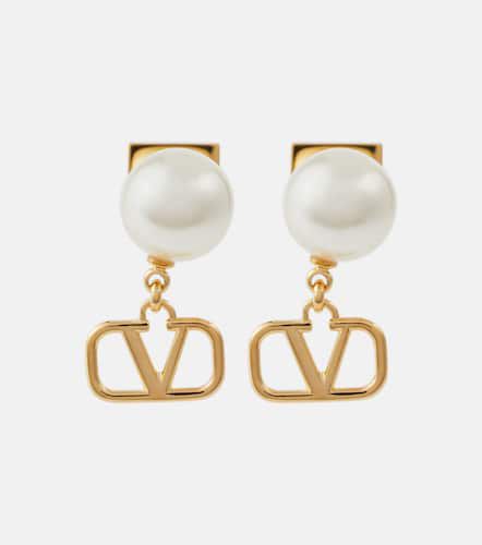 Orecchini VLogo con perle bijoux - Valentino - Modalova