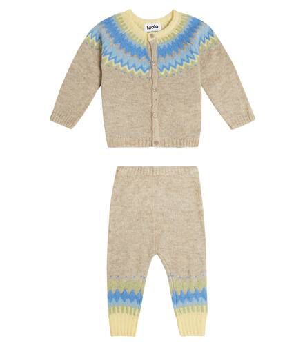 Baby - Cardigan e pantaloni in misto lana - Molo - Modalova