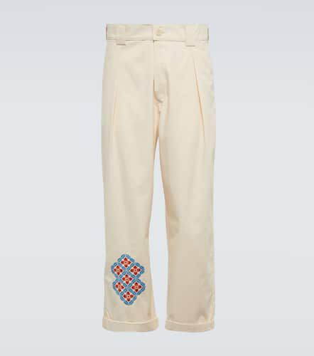Pantaloni regular in cotone con ricamo - Adish - Modalova