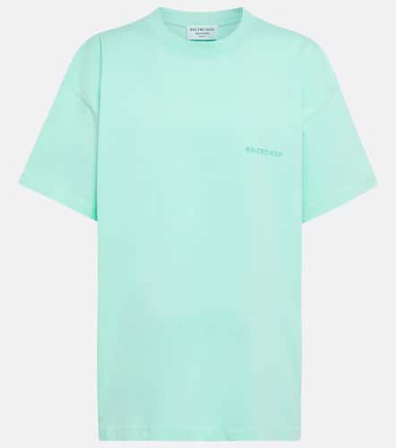 T-shirt in cotone con logo - Balenciaga - Modalova