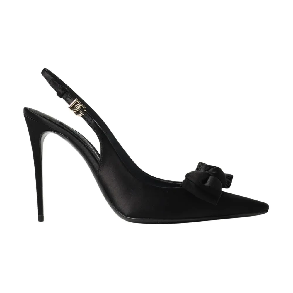 Black Bow Detail High Heel Pumps - Dolce & Gabbana - Modalova