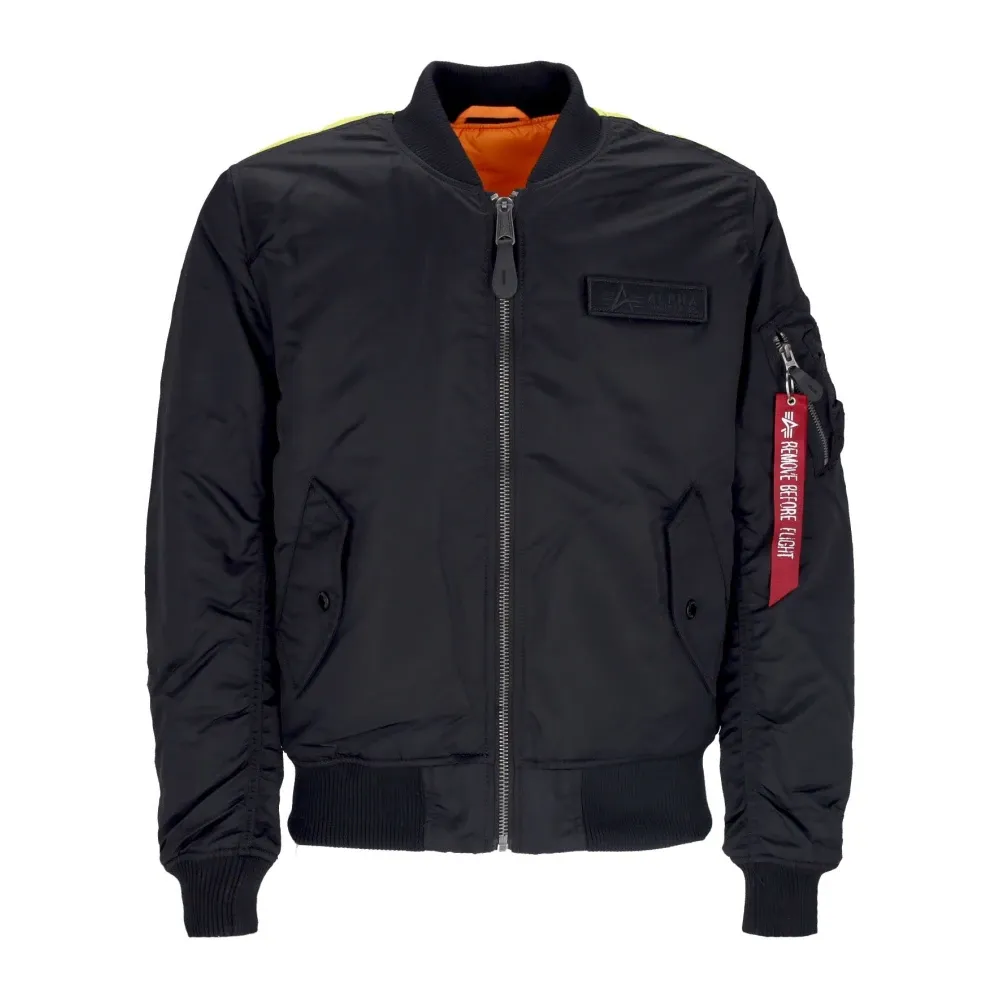 Reversible Bomber Jacket Black Fighter Squadron - Alpha Industries - Modalova