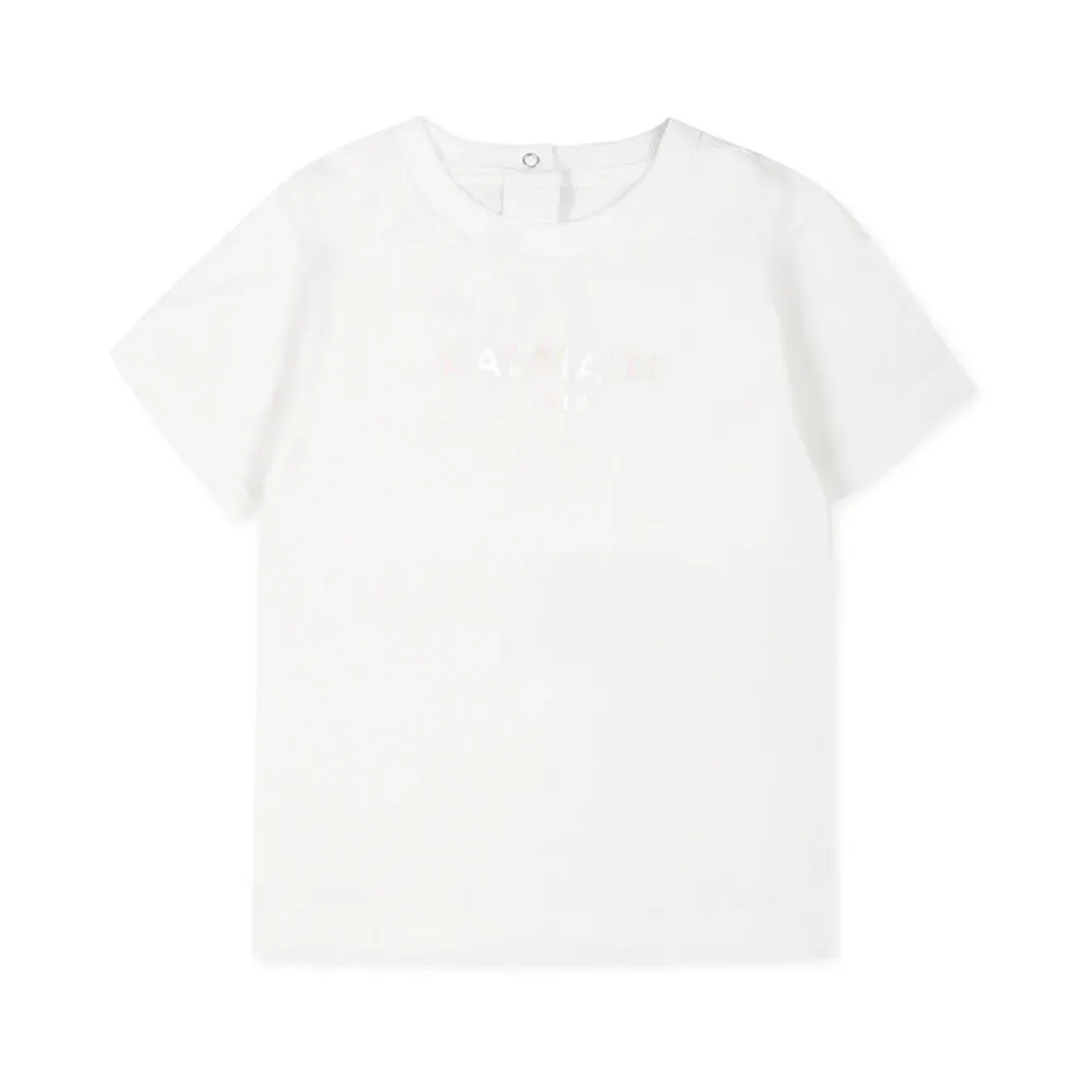 White Cotton Short Sleeves T-Shirt - Balmain - Modalova