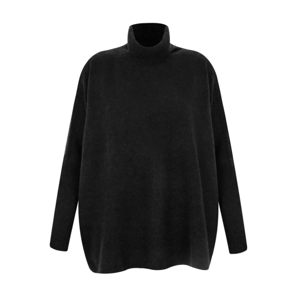 High Neck Cashmere Poncho Sweater - Absolut Cashmere - Modalova