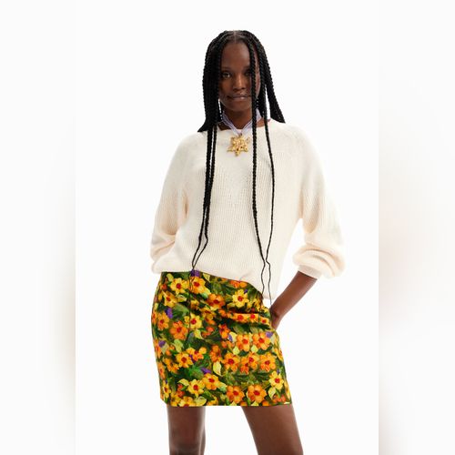 Floral mini on sale skirt xs