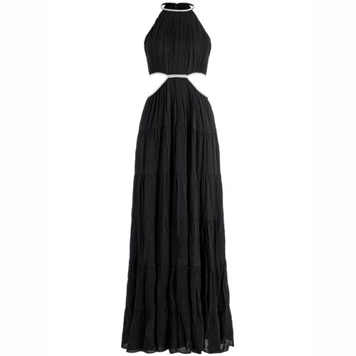 Alice + Olivia Amaya Halter Dress in Black