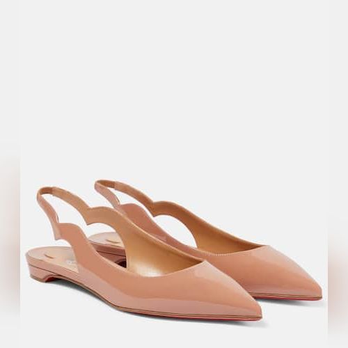 Nude patent leather ballet on sale flats