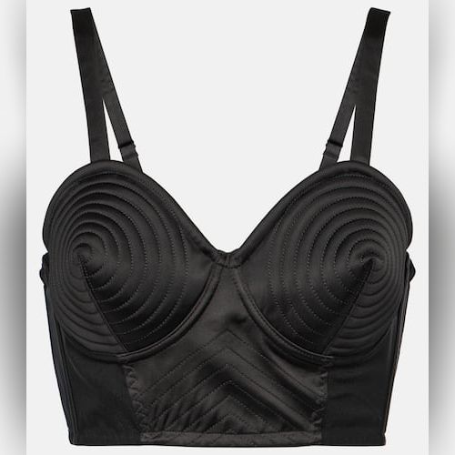 JEAN PAUL GAULTIER Conical panelled satin bra top